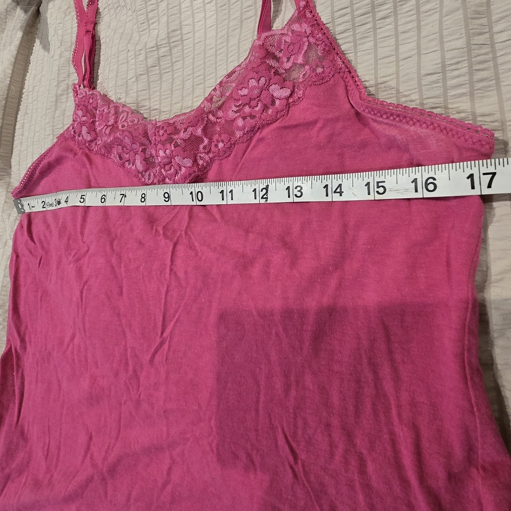 Elle Raspberry Lace Cami - Picture 2 of 3